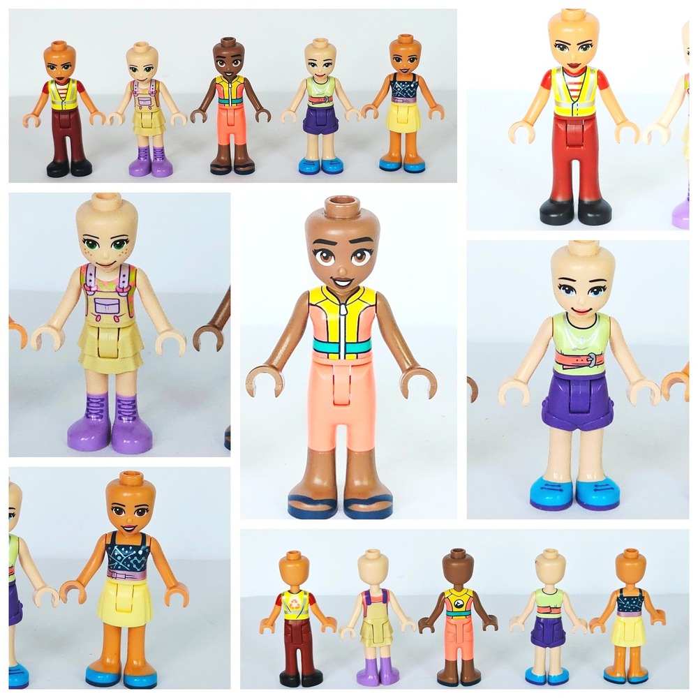 LEGO Friends Mini-Doll Figures Lot of 5 Assorted Outfits Replacement Toys